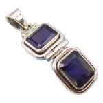 Медальон Воден Сапфир, Йолит със Сребро 925