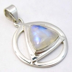 Медальон Лунен Камък със Сребро 925