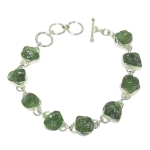 Гривна Молдавит със Сребро 925