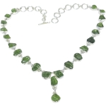 Колие Молдавит със Сребро 925