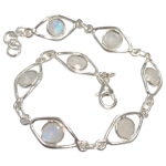 Гривна Лунен Камък със Сребро 925