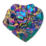 Сърце от Друза Титанова Аква Аура Кварц