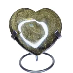 Голямо Сърце от Иризиращ Сребърен Обсидиан