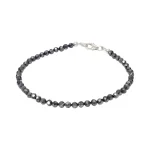 Гривна Фасетиран Хематит Топче 3,5 мм със Сребро 925