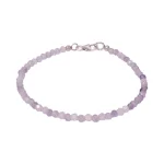 Гривна Фасетиран Кунцит Топче 3 мм със Сребро 925/1000