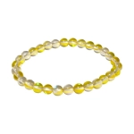 Гривна Жълта Рейнбоу Аура Аква Кварц Гланц Топче 6 мм