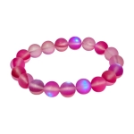 Гривна Розова Рейнбоу Аура Аква Кварц Мат Топче 10 мм