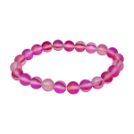 Гривна Розова Рейнбоу Аура Аква Кварц Мат Топче 8 мм