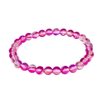 Гривна Розова Рейнбоу Аура Аква Кварц Гланц Топче 6 мм