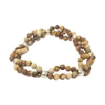 Триредна Гривна Пейзажен Яспис Топче 4 мм