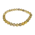 Гривна Рутил в Кварц ( Планински кристал с Рутил, Косите на Венера, Рутилов Кварц ) Топче 6 мм, Качество А