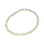 Гривна Бял Кралски Седеф Топче 5 мм със Сребро 925