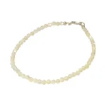 Гривна Бял Кралски Седеф Топче 3 мм със Сребро 925