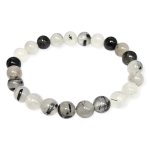 Гривна Турмалин в Кварц, "Стрелите на Амур" Топче 8 мм