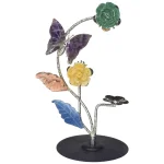 Поставка за Тлеене на Смоли и Тамяни за Медитация с Рози и Пеперуда от Минерали