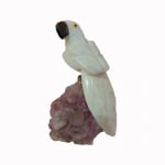 Фигурка на Папагал от полускъпоценни камъни - Оникс, Доломит, Аметист