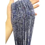 Наниз Йолит, Воден Сапфир Фасетирано Топче 4 мм