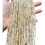 Наниз Цитрин Фасетирано Топче 4 мм