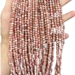 Наниз Родохрозит Фасетирано Топче 4 мм