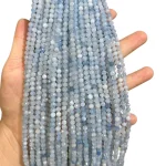 Наниз Аквамарин Фасетирано Топче 4 мм