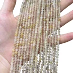 Наниз Рутил в Кварц, Косите на Венера Фасетирано Топче 4 мм