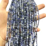 Наниз Дюмортиерит Фасетирано Топче 4 мм