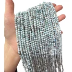 Наниз Ларимар Фасетирано Топче 4 мм