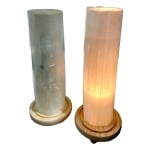 Лампи от Селенит ( Алабастър ) Цилиндър 40 см.