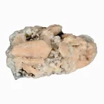 Стилбит Кристали върху Халцедон и Захаровиден Кварц