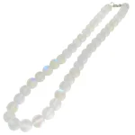 Колие Ангелска Аура Аква Кварц Мат Топче 10 мм