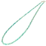 Колие Фасетиран Амазонит Топче 3 мм със Сребро 925