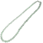 Колие Прозрачен Аквамарин Топче 6,5 мм със Сребро 925