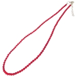 Колие Червен Корал Топче 4 мм 