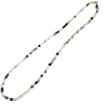 Колие Черен Турмалин в Планински Кристал, Стрелите на Амур Топче 4 мм със Сребро 925