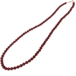 Колие Гранат Алмандин Топче 4 мм със Сребро 925