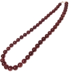 Колие Гранат Алмандин Топче 8 мм със Сребро 925