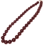 Колие Гранат Алмандин Топче 10 мм със Сребро 925