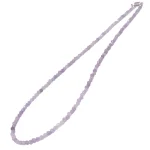 Колие Фасетиран Кунцит Топче 3 мм със Сребро 925