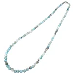 Колие Ларимар Фасетирано Топче 4 мм със Сребро 925