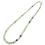 Колие Нефрит Фасетирано Топче 4 мм със Сребро 925