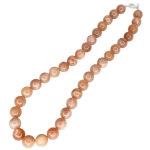 Колие Слънчев камък, Хелиолит Топче 10,8 мм със Сребро 925