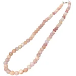 Колие Розов Перуански Опал Топче 6 мм със Сребро 925