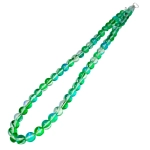 Колие Зелен Рейнбоу Аура Аква Кварц Гланц Топче 8 мм