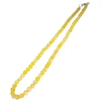 Колие Жълта Рейнбоу Аура Аква Кварц Мат Топче 6 мм