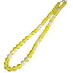 Колие Жълта Рейнбоу Аура Аква Кварц Гланц Топче 8 мм