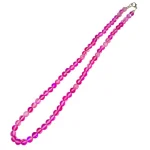 Колие Розов Рейнбоу Аура Аква Кварц Мат Топче 6 мм