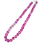 Колие Розов Рейнбоу Аура Аква Кварц Гланц Топче 10 мм