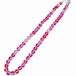 Колие Розов Рейнбоу Аура Аква Кварц Гланц Топче 8 мм