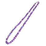 Колие Виолетова Рейнбоу Аура Аква Кварц Мат Топче 6 мм