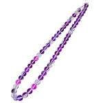 Колие Виолетова Рейнбоу Аура Аква Кварц Гланц Топче 8 мм